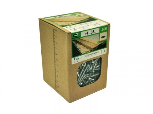 Lot De 500 Vis Acier Tête Fraisée Standers, Diam.4 Mm X L.35 Mm