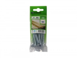 Lot De 20 Vis Acier Tête Fraisée Standers, Diam.4 Mm X L.50 Mm