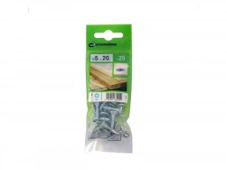 Lot De 25 Vis Acier Tête Fraisée Standers, Diam.5 Mm X L.20 Mm