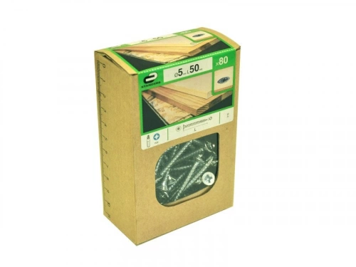 Lot De 80 Vis Acier Tête Fraisée Standers, Diam.5 Mm X L.50 Mm