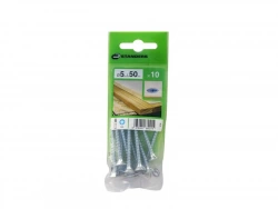 Lot De 10 Vis Acier Tête Fraisée Standers, Diam.5 Mm X L.50 Mm