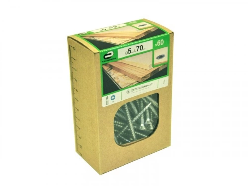 Lot De 60 Vis Acier Tête Fraisée Standers, Diam.5 Mm X L.70 Mm