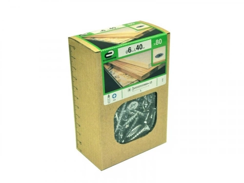 Lot De 80 Vis Acier Tête Fraisée Standers, Diam.6 Mm X L.40 Mm