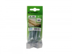 Lot De 8 Vis Acier Tête Fraisée Standers, Diam.6 Mm X L.50 Mm