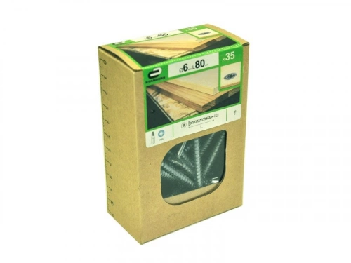 Lot De 35 Vis Acier Tête Fraisée Standers, Diam.6 Mm X L.80 Mm