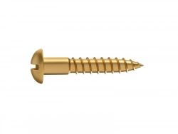 Lot De 10 Vis Laiton Tête Ronde Standers, Diam.4 Mm X L.40 Mm