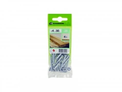 Lot De 25 Vis Acier Tête Ronde Standers, Diam.4 Mm X L.30 Mm