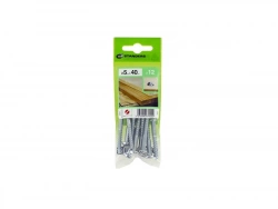 Lot De 12 Vis Acier Tête Ronde Standers, Diam.5 Mm X L.40 Mm