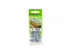 Lot De 10 Vis Acier Tête Ronde Standers, Diam.5 Mm X L.50 Mm