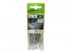 Lot De 6 Vis Autoperceuse Acier Tête Fraisée Phillips Standers X L.45 Mm