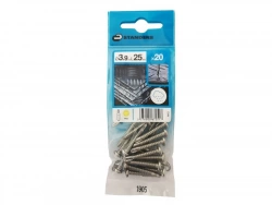 Lot De 20 Vis Autoperceuse Inox Tête Ronde Phillips Standers X L.25 Mm