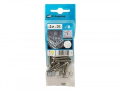 Lot De 18 Vis Autoperceuse Inox Tête Ronde Phillips Standers X L.25 Mm