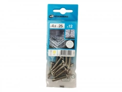 Lot De 12 Vis Autoperceuse Inox Tête Ronde Phillips Standers X L.25 Mm