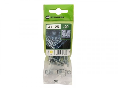 Lot De 20 Vis Autoperceuse Acier Tête Fraisée Phillips Standers X L.25 Mm
