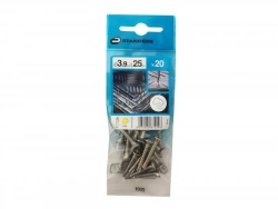 Lot De 20 Vis Autoperceuse Inox Tête Fraisée Phillips Standers X L.25 Mm