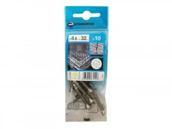 Lot De 10 Vis Autoperceuse Inox Tête Fraisée Phillips Standers X L.32 Mm