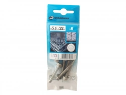 Lot De 6 Vis Autoperceuse Inox Hexagonal Hexagonal Standers X L.32 Mm