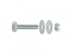 Lot De 6 Boulons Tête 6 Pans Acier Zingué, L.20 X Diam.8 Mm Standers