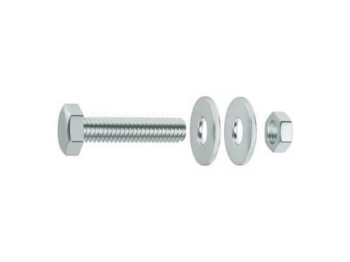 Lot De 6 Boulons Tête 6 Pans Acier Zingué, L.20 X Diam.8 Mm Standers