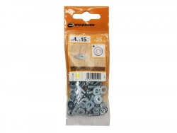 Lot De 25 Boulons Tête Autofraisée Plate Acier Zingué, L.15 X Diam.4 Mm Standers