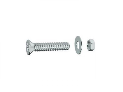 Lot De 15 Boulons Tête Autofraisée Plate Acier Zingué, L.40 X Diam.4 Mm Standers