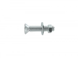 Lot De 6 Boulons Tête Autofraisée Plate Acier Zingué, L.80 X Diam.5 Mm Standers