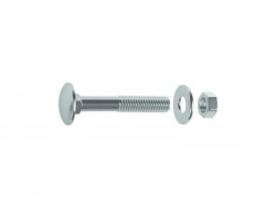 Lot De 2 Boulons Tête Ronde Et Cou Carré Acier Zingué, L.70 X Diam.8 Mm Standers