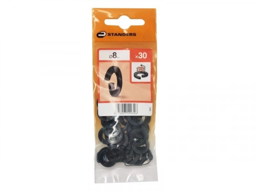 Lot De 30 Rondelles Acier Carbone Zingué, Diam.8.1 Mm Standers