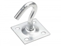 Crochet Fixe Et Platine Acier Zingué, Standers, Diam.8 X L.45 X L.45 Mm