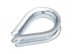 Lot De 2 Cosses Coeur Acier Zingué, Standers, Diam.4 X L.170 X L.22 Mm
