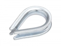 Lot De 2 Cosses Coeur Acier Zingué, Standers, Diam.3 X L.19 X L.12 Mm