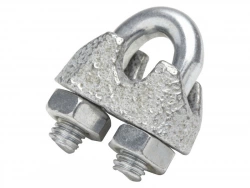 Lot de 2 serre-câbles en acier zingué, STANDERS, 4 mm