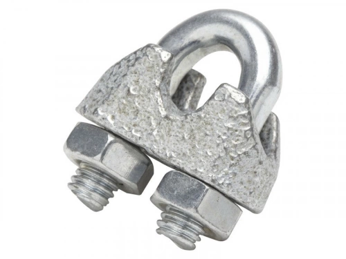 Lot de 2 serre-câbles en acier zingué, STANDERS, 4 mm
