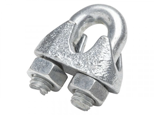 Lot de 2 serre-câbles en acier zingué, STANDERS, 5 mm