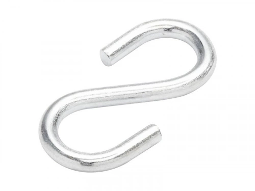 Lot De 4 Esses Égales Ouvertes Acier Zingué Standers, L.26 X L.14 X Ep.2.5 Mm