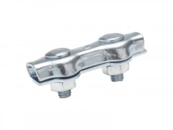 Lot De 2 Serre-Câbles Acier Zingué, Standers, Diam.2 X L.35 X L.13 Mm