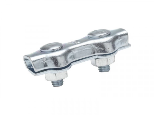 Lot De 2 Serre-Câbles Acier Zingué, Standers, Diam.2 X L.35 X L.13 Mm