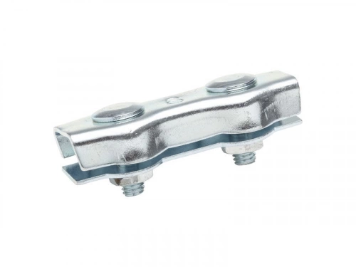 Lot De 2 Serre-Câbles Acier Zingué, Standers, Diam.6 X L.60 X L.25 Mm