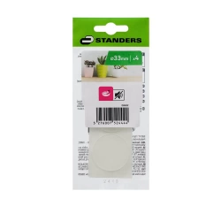 Lot 4 pastilles mince adhesive translucide 33mm