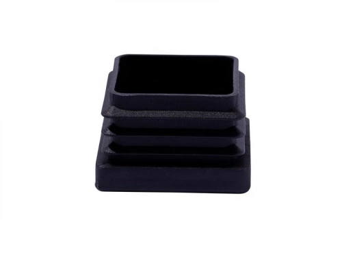 Lot de 4 embouts plastique STANDERS noir 40x40mm