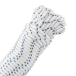 Corde polypropylène torsadée blanche diamètre 3mm x 20m, STANDERS