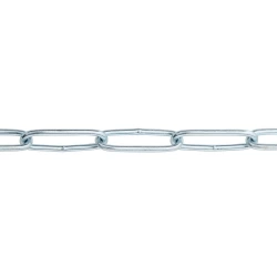 Chaine acier zingué maille longue diamètre 2mm longueur 2.5m 25kg, STANDERS