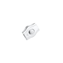 Serre-câble plat 1 boulon acier zingué pour câble diamètre 4mm, STANDERS lot de 2
