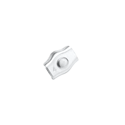Serre-câble plat 1 boulon acier zingué pour câble diamètre 4mm, STANDERS lot de 2