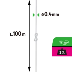 Fil nylon transparent diamètre 0.4mm longueur 100m