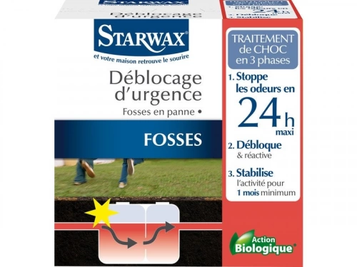 Traitement Urgence Fosse Bloquée Starwax 0.6 Kg