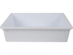 Bac alimentaire 5L polypropylène blanc 35x25xH. 10 cm