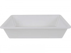 Bac alimentaire 10L polypropylène blanc 40x30xh10 cm