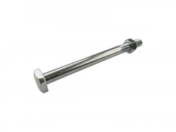 1 Boulons Tête Carrée Acier Zingué, L.180 X Diam.14 Mm