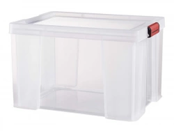 bac de rangement  plastique transparent l.39 x P.50 x H.32.5 cm